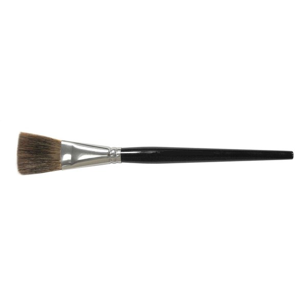 Weiler 1/2" Flat Marking Brush, Ox Hair, 1" Trim Length, Round Handle 41019